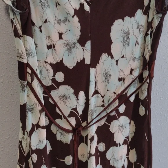 Studio Y Y2K  Floral V-Neck Dress in Brown and Blue size 7/8 - Picture 8 of 16